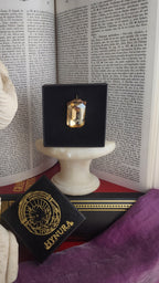 Mystic Baroque Collection – Handmade Bronze Pendant with Light Amber Octagon Crystal