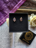 Colección Resonancia Arcana - Pendientes de Bronce hechos a mano con Cristal Lila