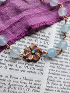 Colección Flor Eterna - Pulsera de Aguamarina y Cobre