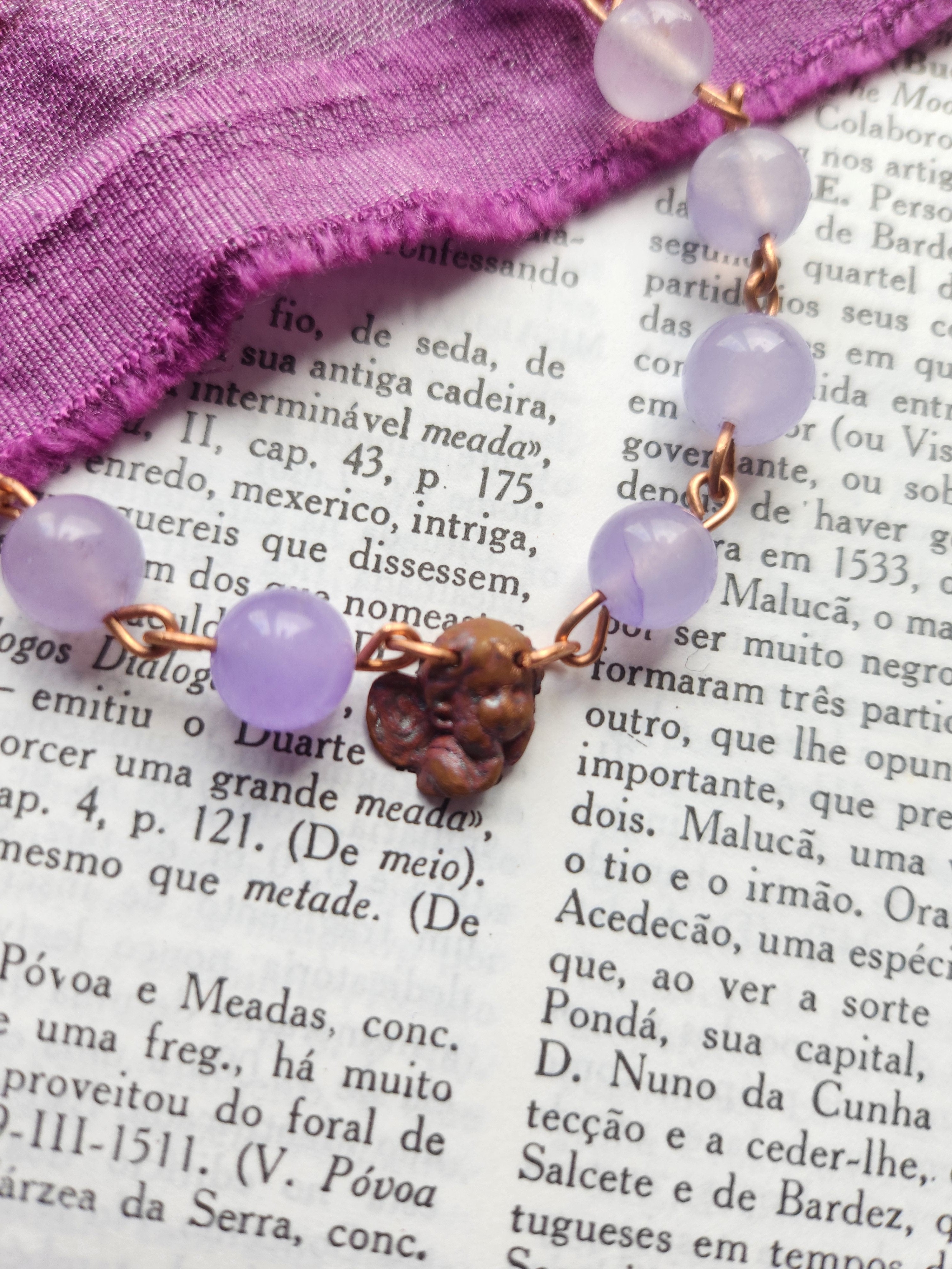Echoes Of Heaven Collection - Amethyst & Copper Bracelet