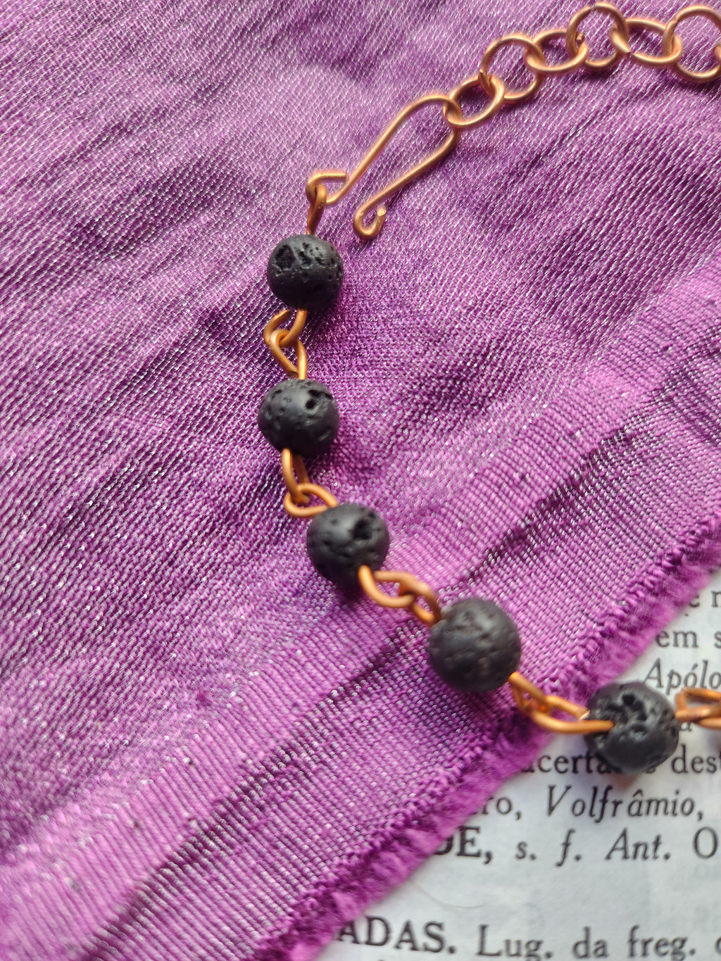 Mystic Baroque Collection - Volcanic Stone & Copper Bracelet