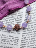 Colección Rosarium - Pulsera de amatista y cobre