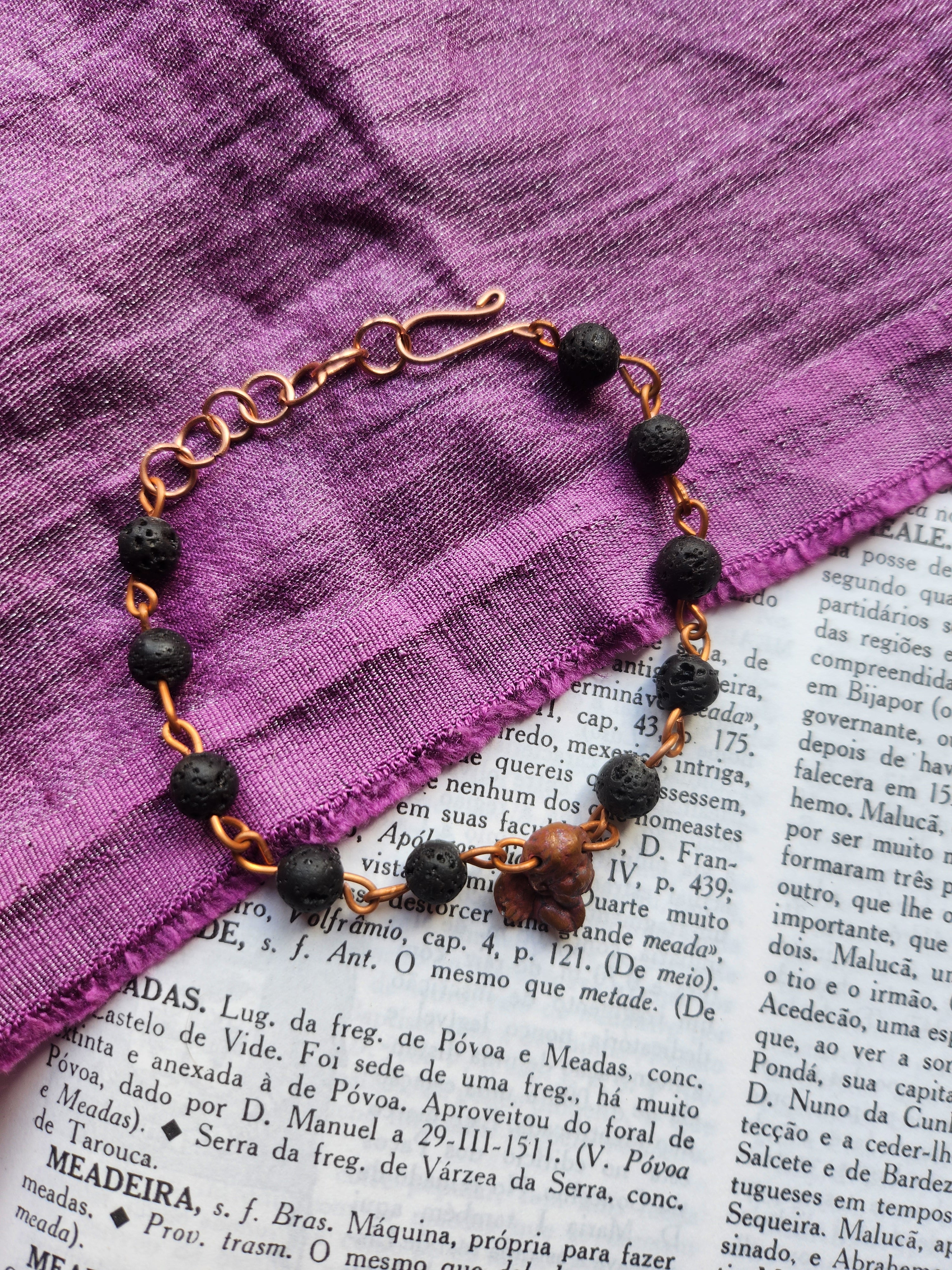 Echoes Of Heaven Collection - Volcanic Stone & Copper Bracelet