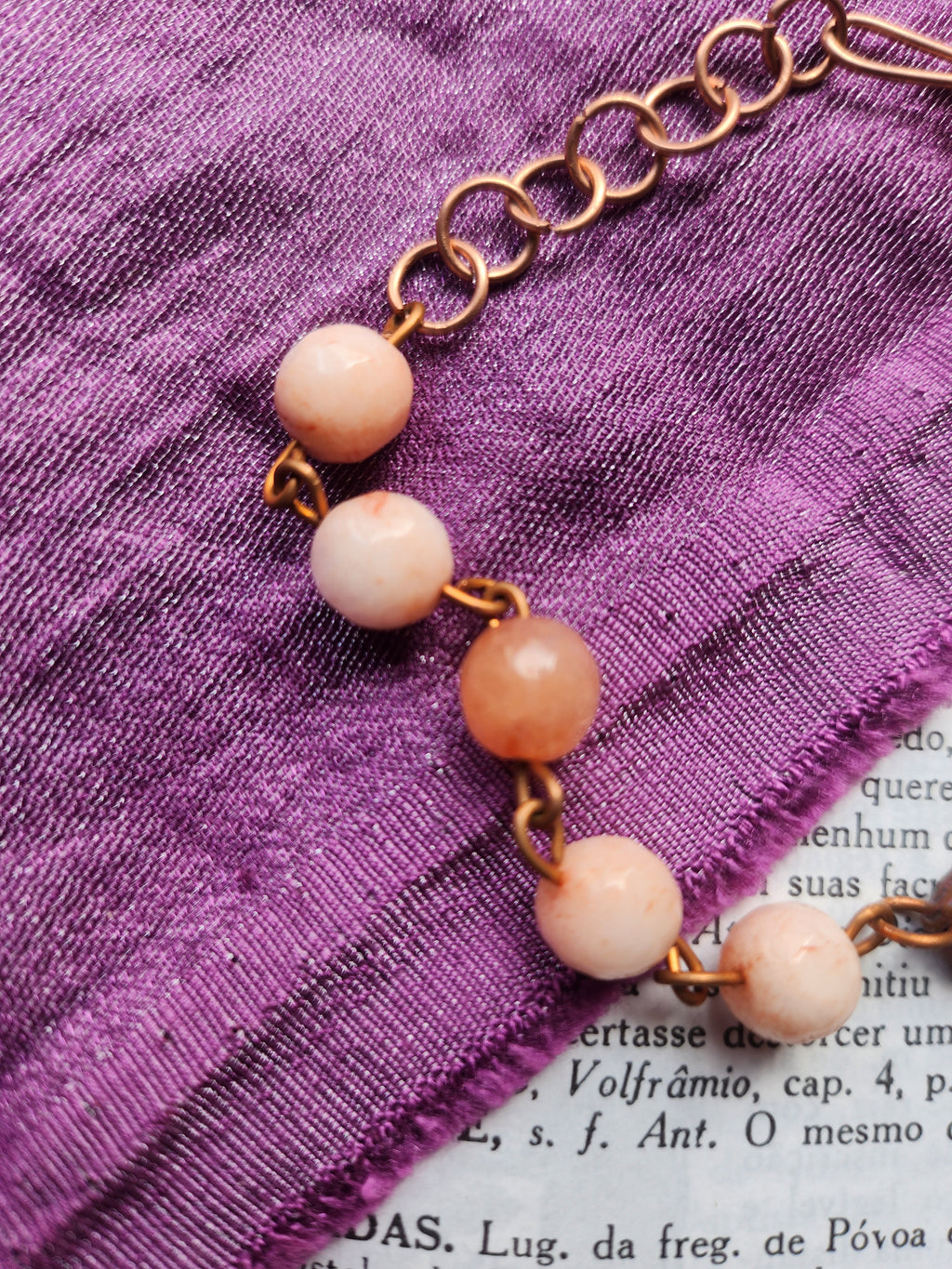 Arcane Resonance Collection - Pink Opal & Copper Bracelet