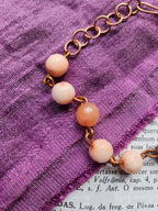 Arcane Resonance Collection - Pink Opal & Copper Bracelet