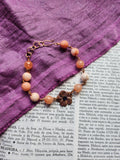 Colección Flor Eterna - Pulsera de Ópalo Rosa y Cobre