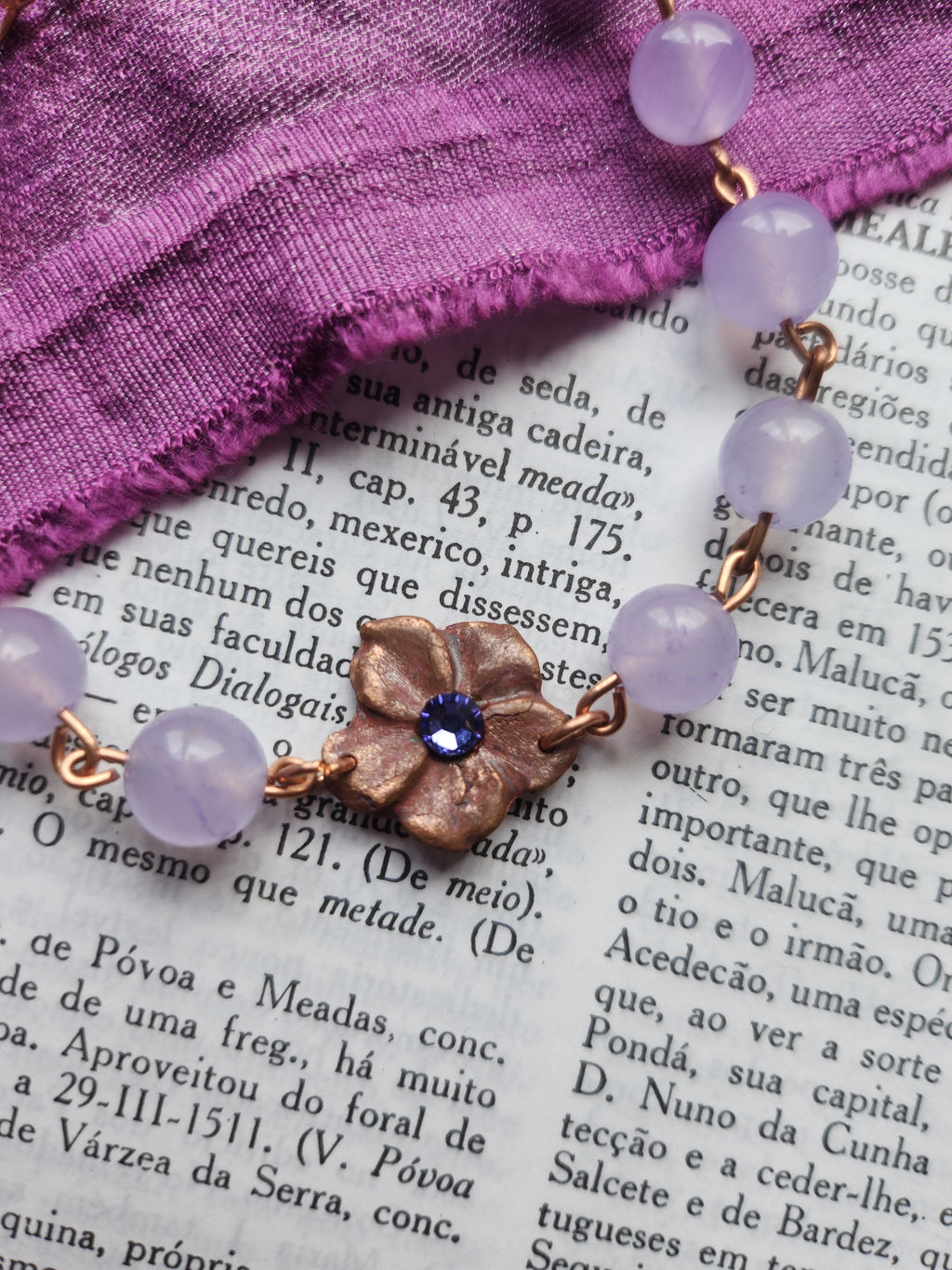 Colección Florecer Eterno - Pulsera de Amatista y Cobre