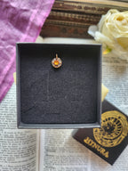 Handmade Bronze Pendant with Amber Crystal