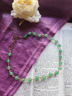 Green Fluorite & Copper Necklace