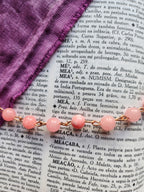 Pink Tourmaline & Copper Necklace