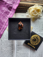 Arcane Resonance Collection – Handmade Copper Pendant with Brown Oval Crystal
