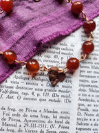 Echoes Of Heaven Collection - Carnelian & Copper Bracelet