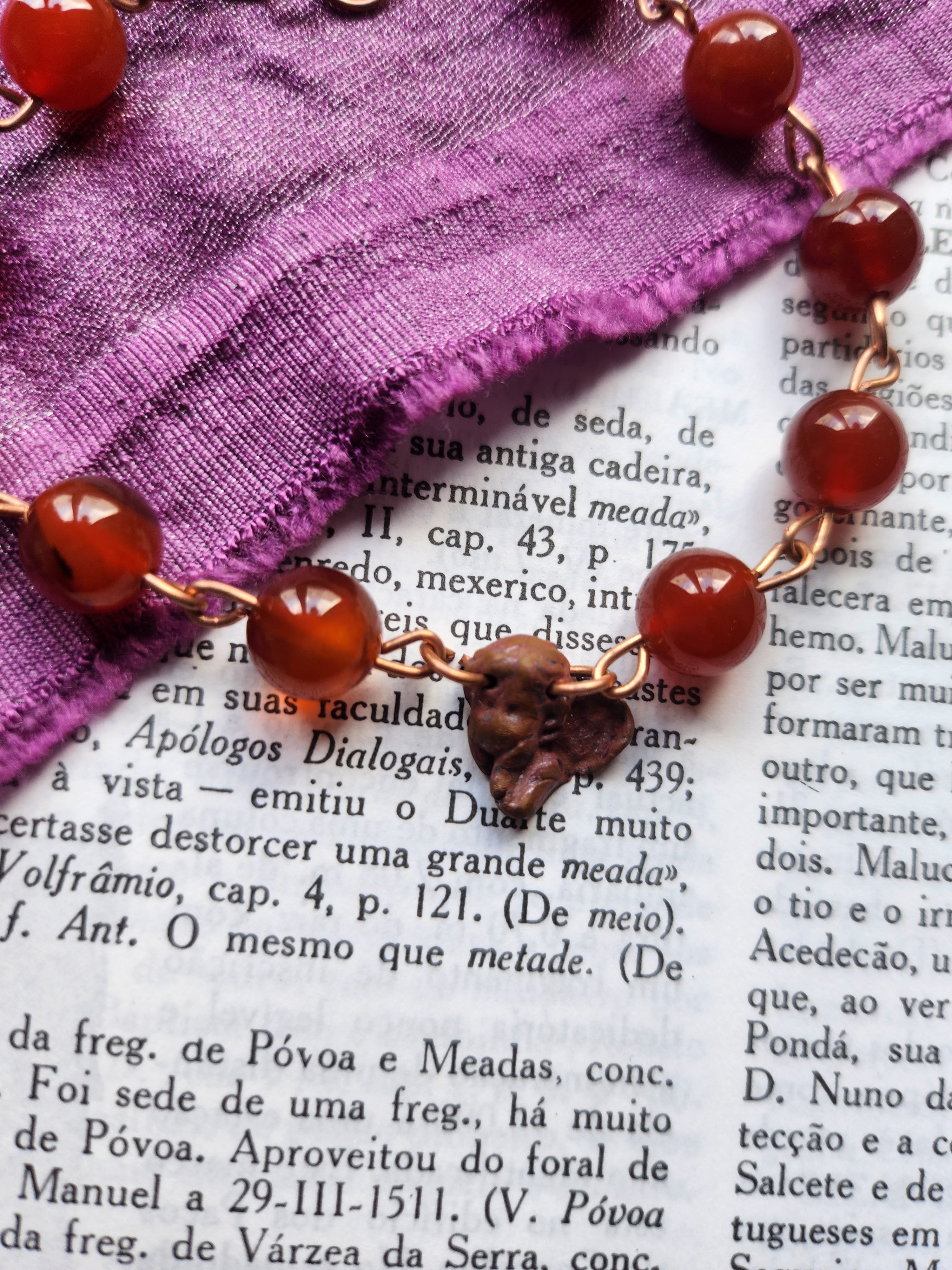 Echoes Of Heaven Collection - Carnelian & Copper Bracelet