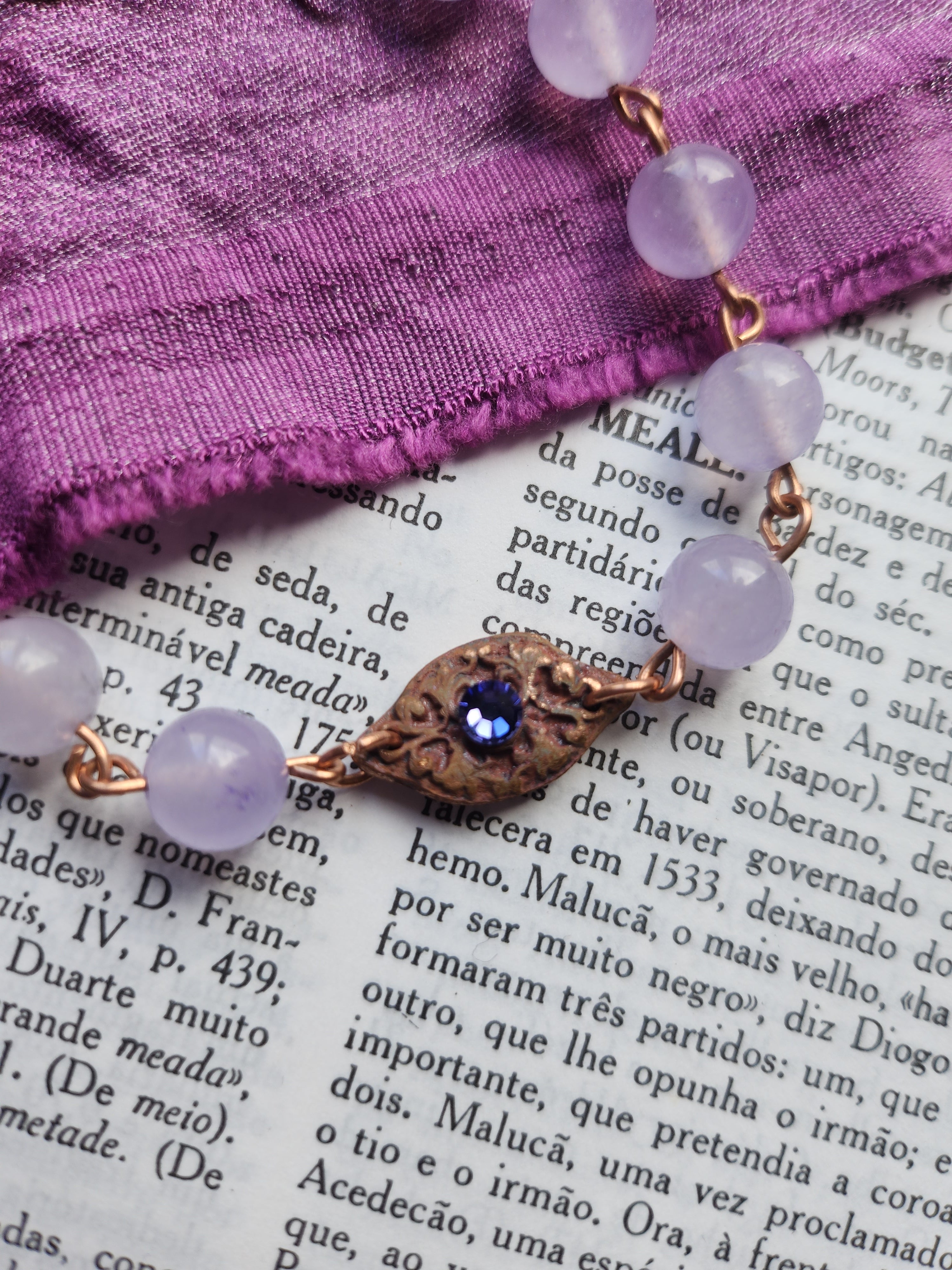 Arcane Resonance Collection - Amethyst & Copper Bracelet