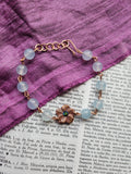 Colección Flor Eterna - Pulsera de Aguamarina y Cobre