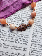 Mystic Baroque Collection - Pink Opal & Copper Bracelet