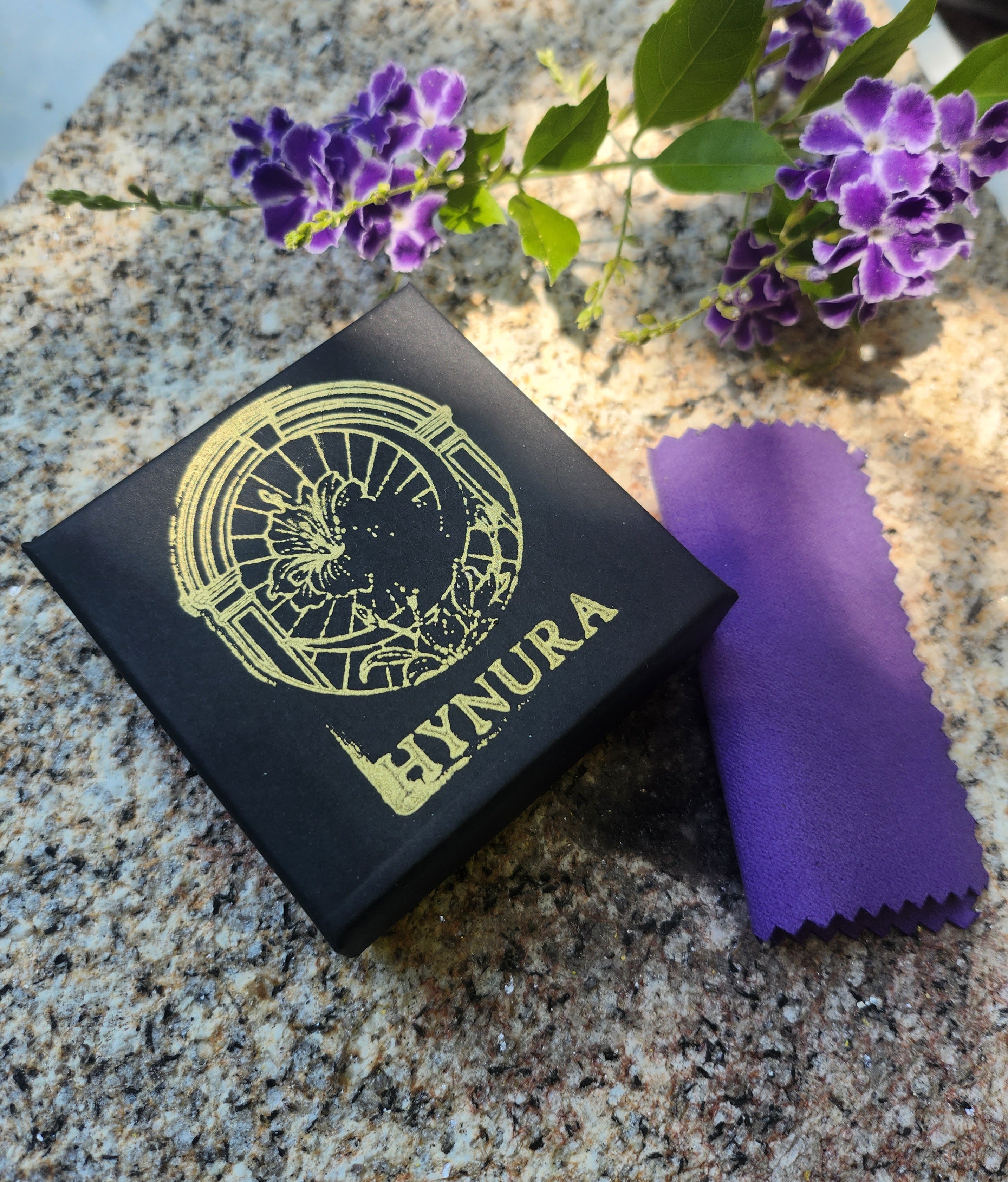 Rosarium Collection Collection - Handmade 999 Silver Rose Pendant with Deep Saphire Blue Crystal