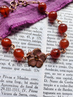 Colección Flor Eterna - Pulsera de Cornalina y Cobre