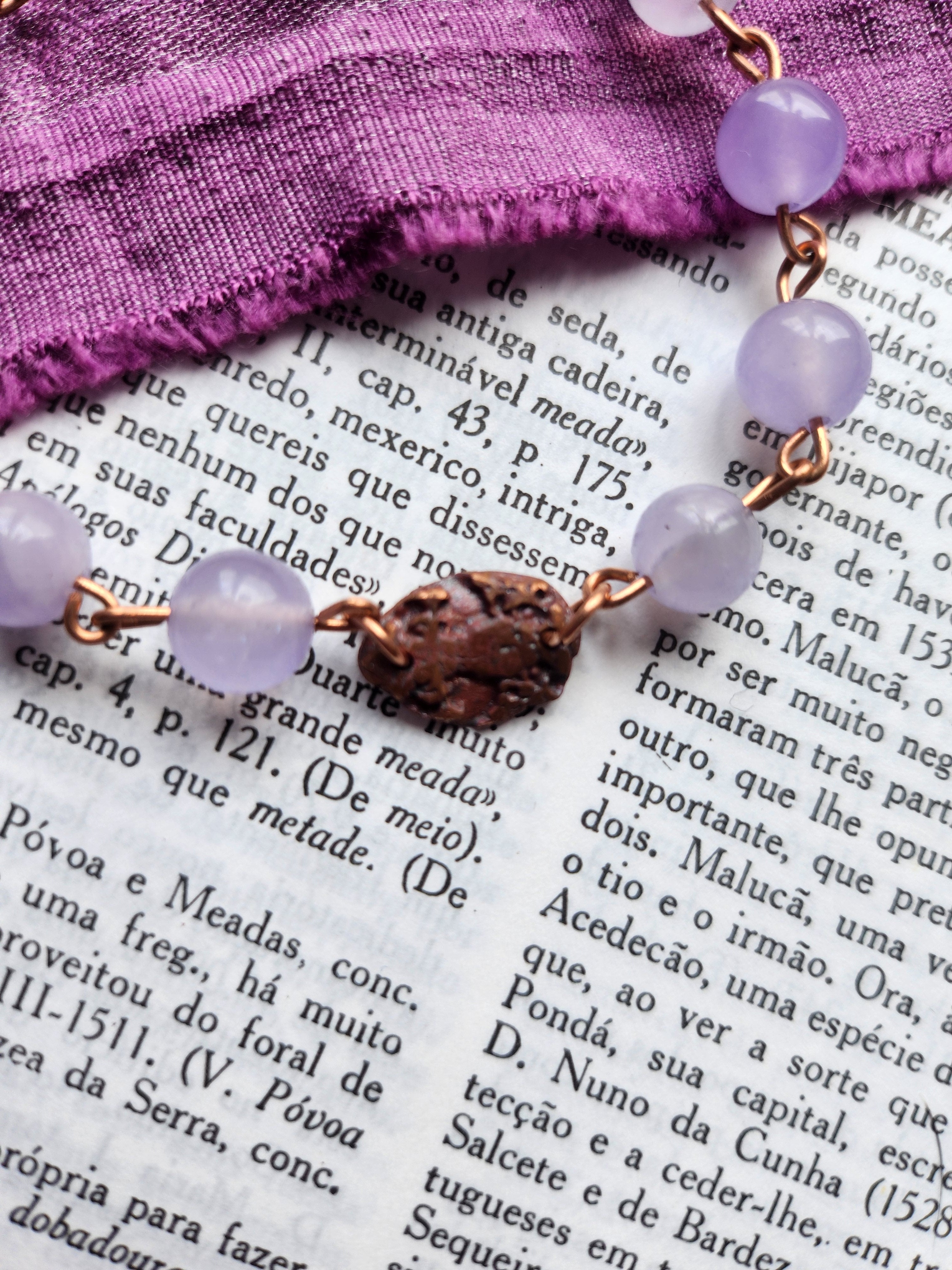 Colección Barroca Mística - Pulsera de Amatista y Cobre