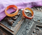 Orange Agate Ring Polished Band