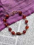Mystic Baroque Collection - Carnelian & Copper Bracelet