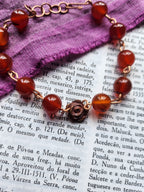 Rosarium Collection - Carnelian & Copper Bracelet