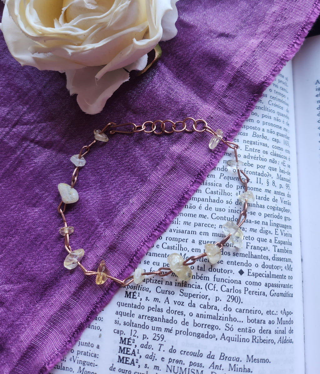 Citrine & Copper Bracelet