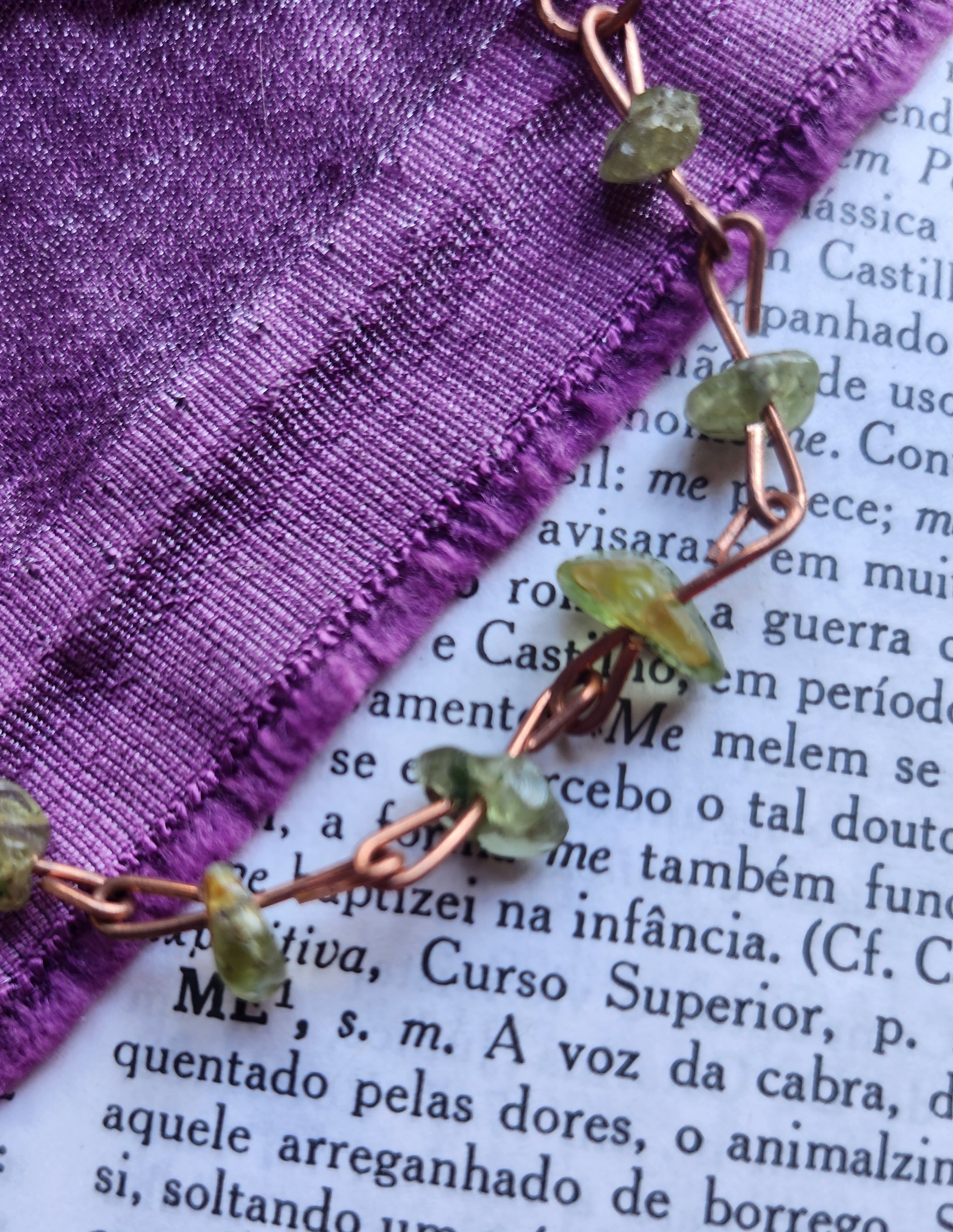Peridot & Copper Bracelet