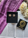 Colección Eternal Bloom – Pendientes de flor de cristal hechos a mano con cristal multicolor