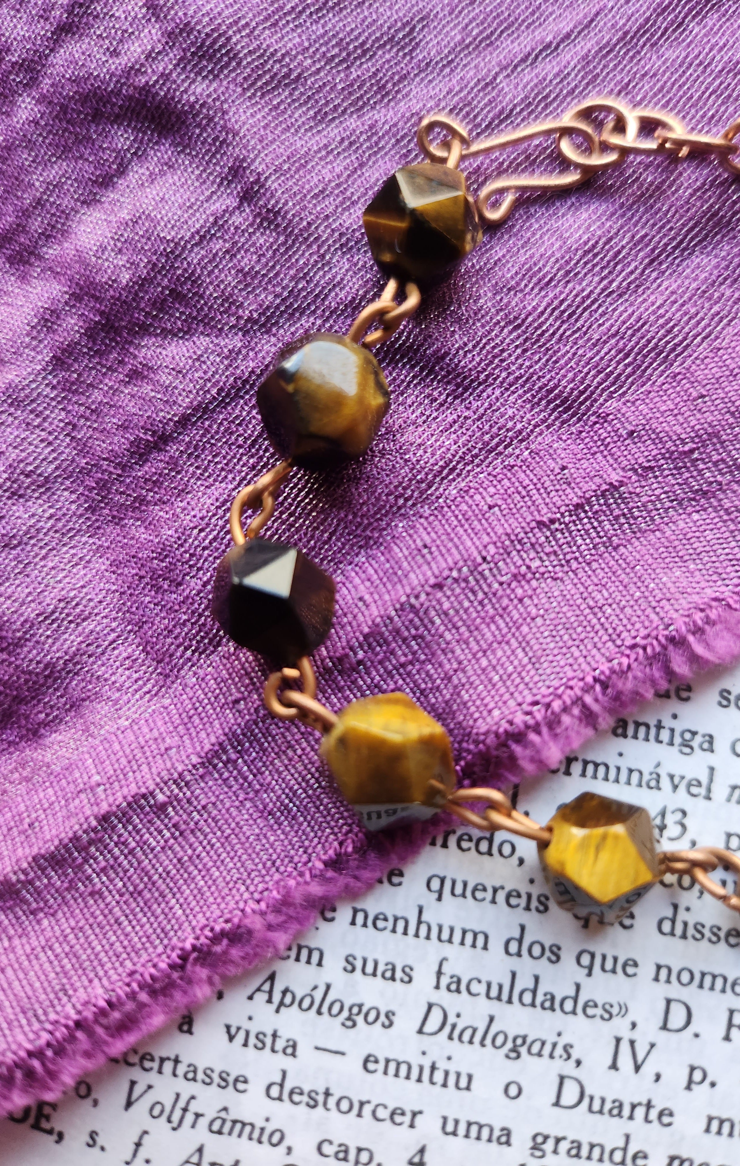 Arcane Resonance Collection - Tiger's Eye & Copper Bracelet
