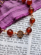 Handmade Carnelian & Copper Bracelet