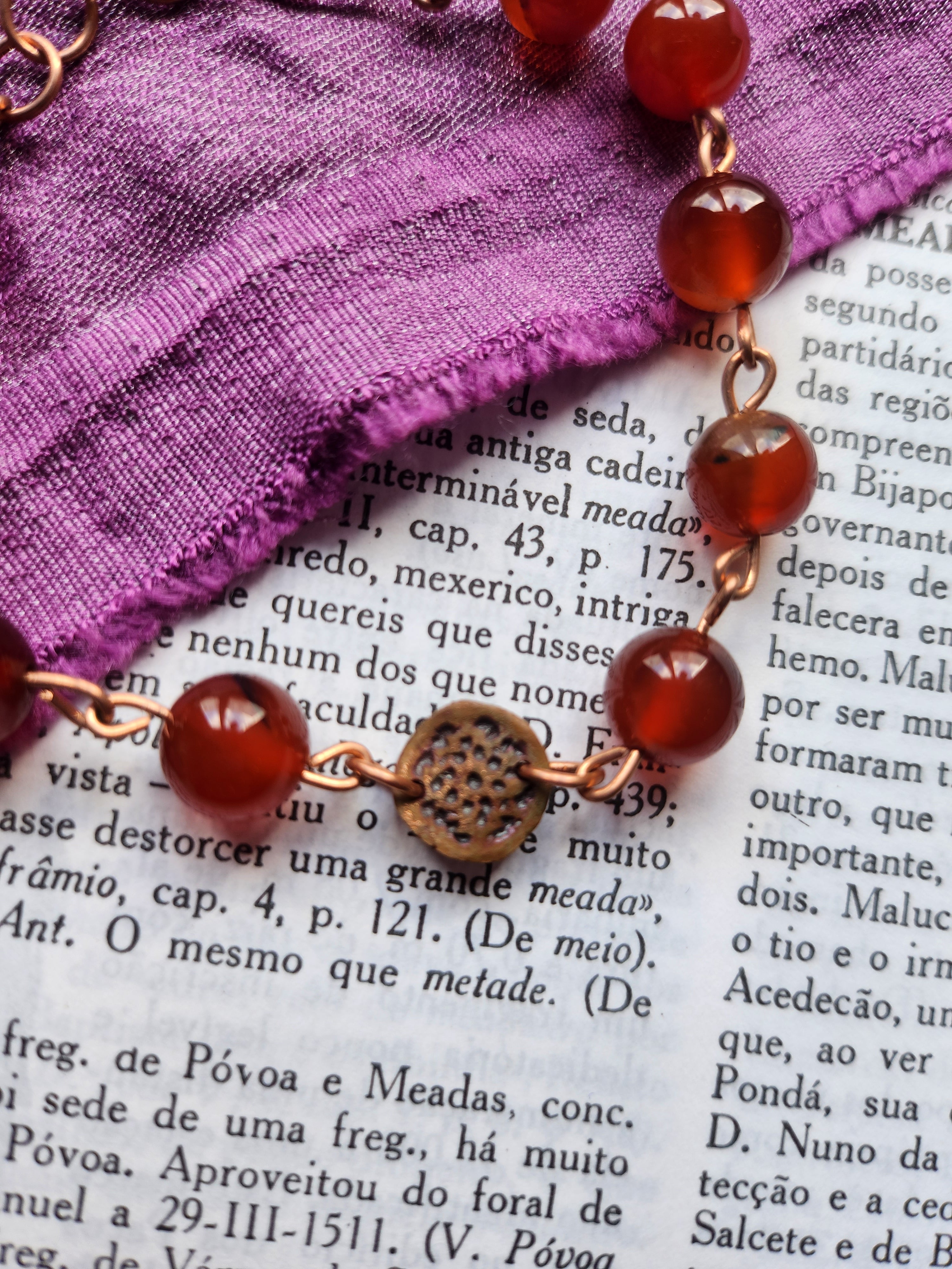 Handmade Carnelian & Copper Bracelet