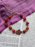 Colección Flor Eterna - Pulsera de Cornalina y Cobre