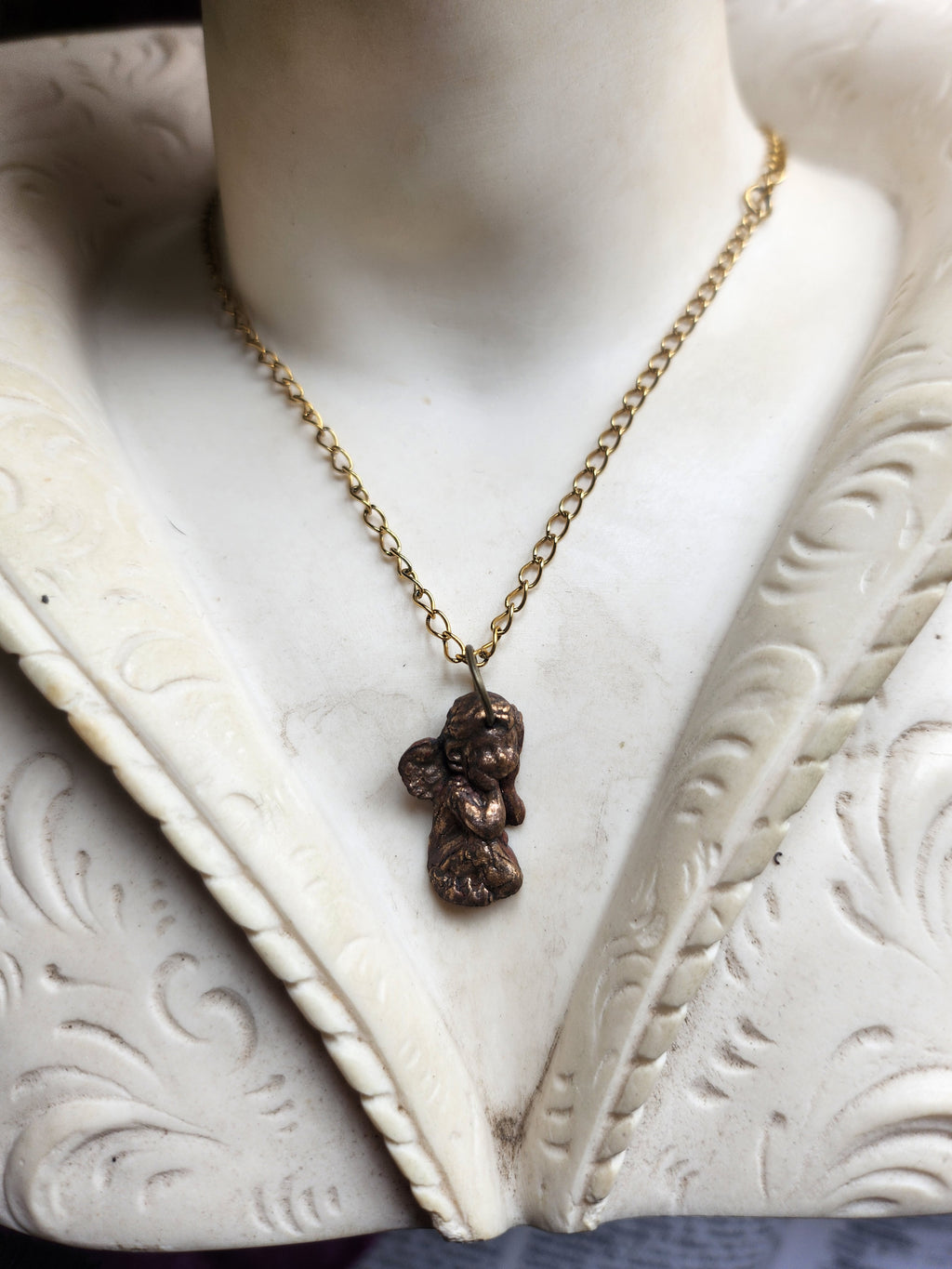 Echoes Of Heaven Collection- Handmade Bronze Angel Pendant