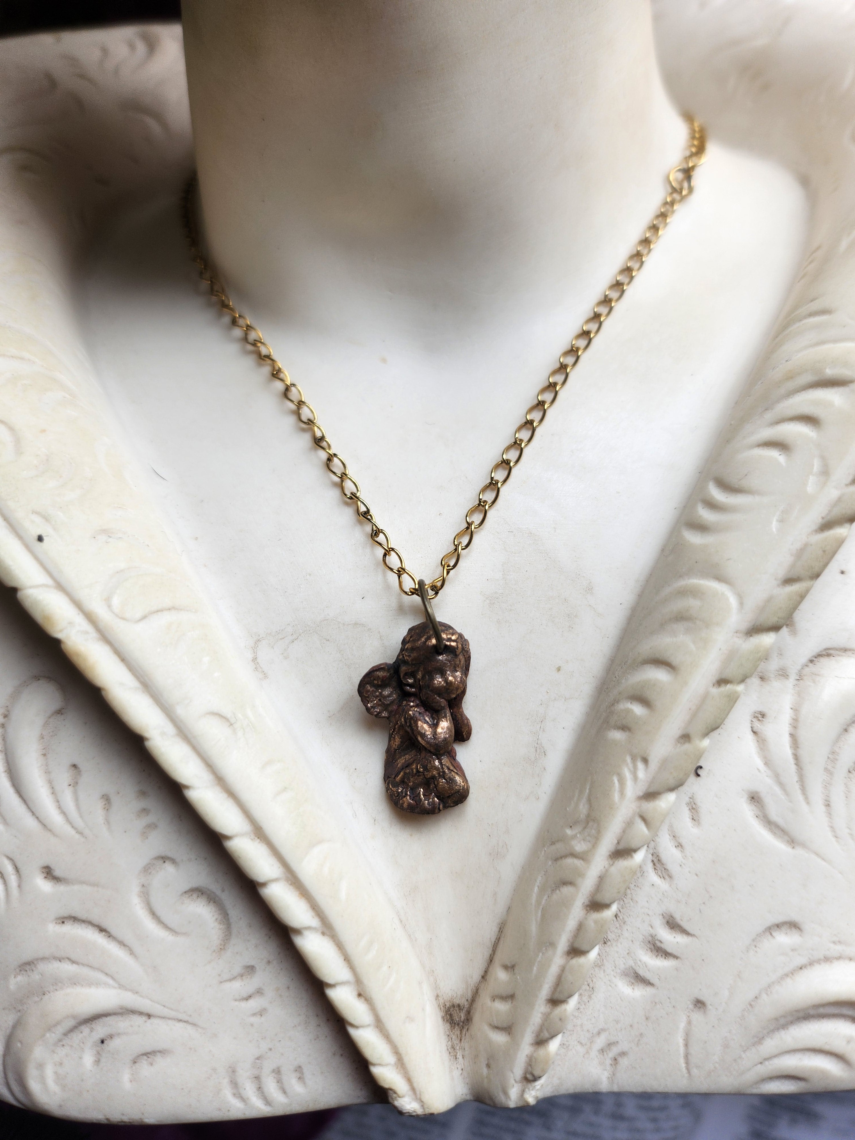 Echoes Of Heaven Collection- Handmade Bronze Angel Pendant