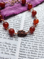 Mystic Baroque Collection - Carnelian & Copper Bracelet