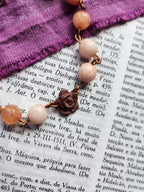 Rosarium Collection - Pink Opal & Copper Bracelet